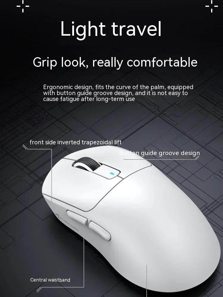 Imagem -03 - Lightpeso Ergonomic E-sports Gaming Mouse Ataque Tubarão x6 Modo Tri Acessório para Gamer Computador Office Man Gift Paw3395