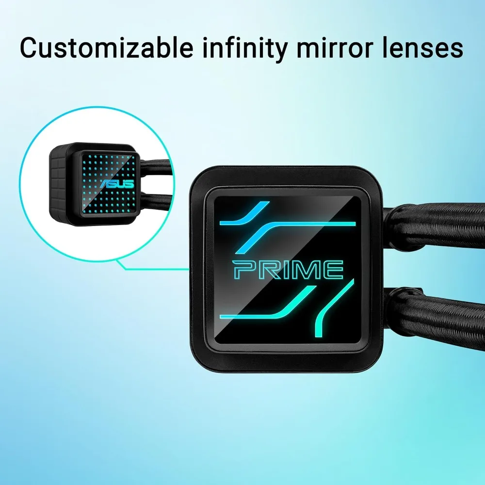 ASUS Prime LC 360 ARGB الكل في واحد AIO CPU Liquid Cooler AMD: AM5 & AM4 Intel: LGA 1851, 1700, 1200, 115x وحدة المعالجة المركزية المصممة خصيصًا