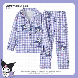 Children's Pajamas Autumn Children's Lapel Home Clothes Pajama Sleepwear Robe Clothing Mother Kids