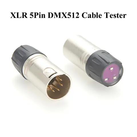XLR 5-polig DMX512-signaltestare DMX-signaltestare DMX-signaldetektor Linjetestare för scenbelysning Moving Head-studiobelysning 8 best sales Testare XLR - №8
