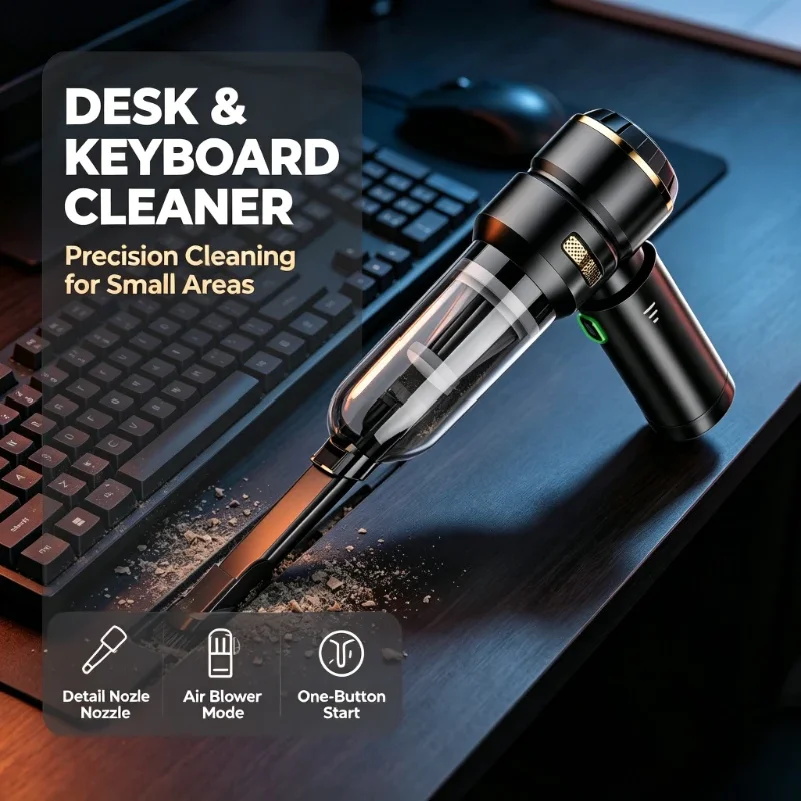 High Power Portable Wireless Handheld Vacuum Cleaner Brushless Motor Powerful Air Duster Machine For Car & Home