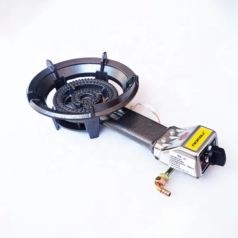 موقد غاز محمول 21A، دعامة حديد زهر تجارية مع موقد ووك، مناسبة للتخييم في الهواء الطلق والفنادق والاستخدام المنزلي