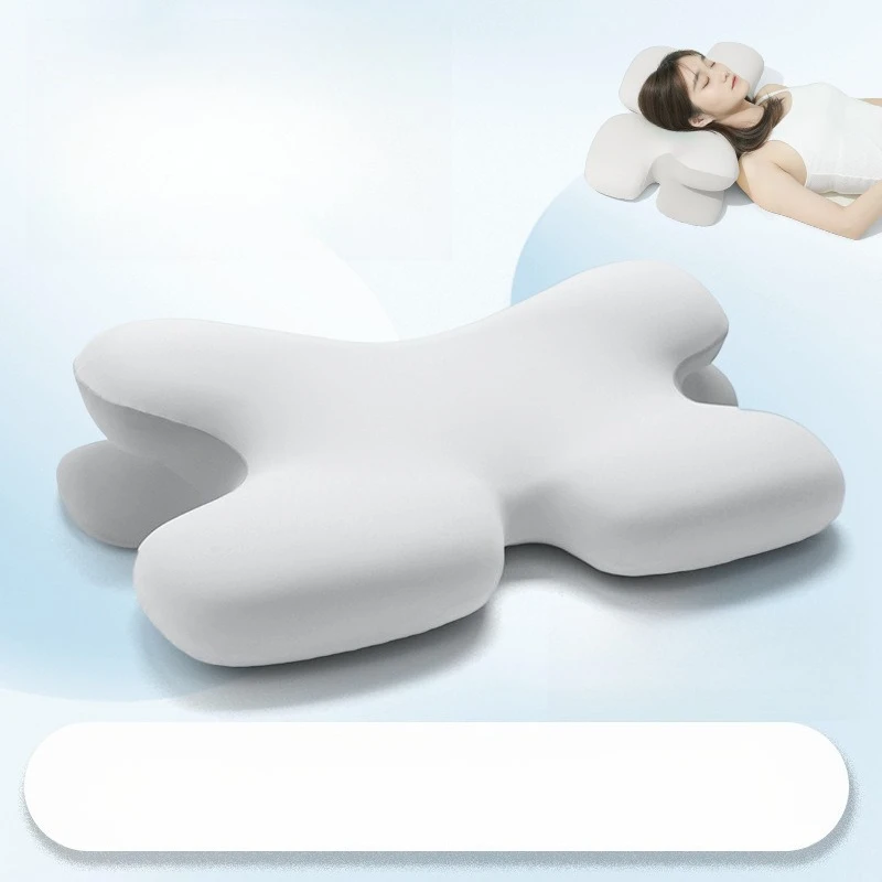 

Memory Foam Horn Pillow-Ergonomic Cervical Support for Side Sleepers Slow Rebound Pillow with Shoulder Relief&Sleep Orthopedic