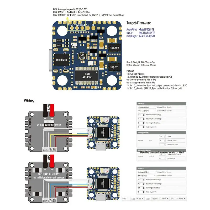 FBIL-Compact F405-Minite Controller With OSD & Barometric Sensor For RC FPV Drone F722-Minise