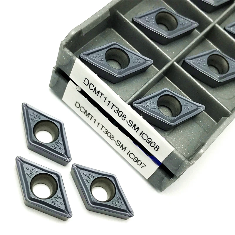 Outil de tournage interne DCMT11T304 DCMT11T308 SM IC907 IC908, insert de tournage, outils de coupe de haute qualité, outil de tour à métal CNC