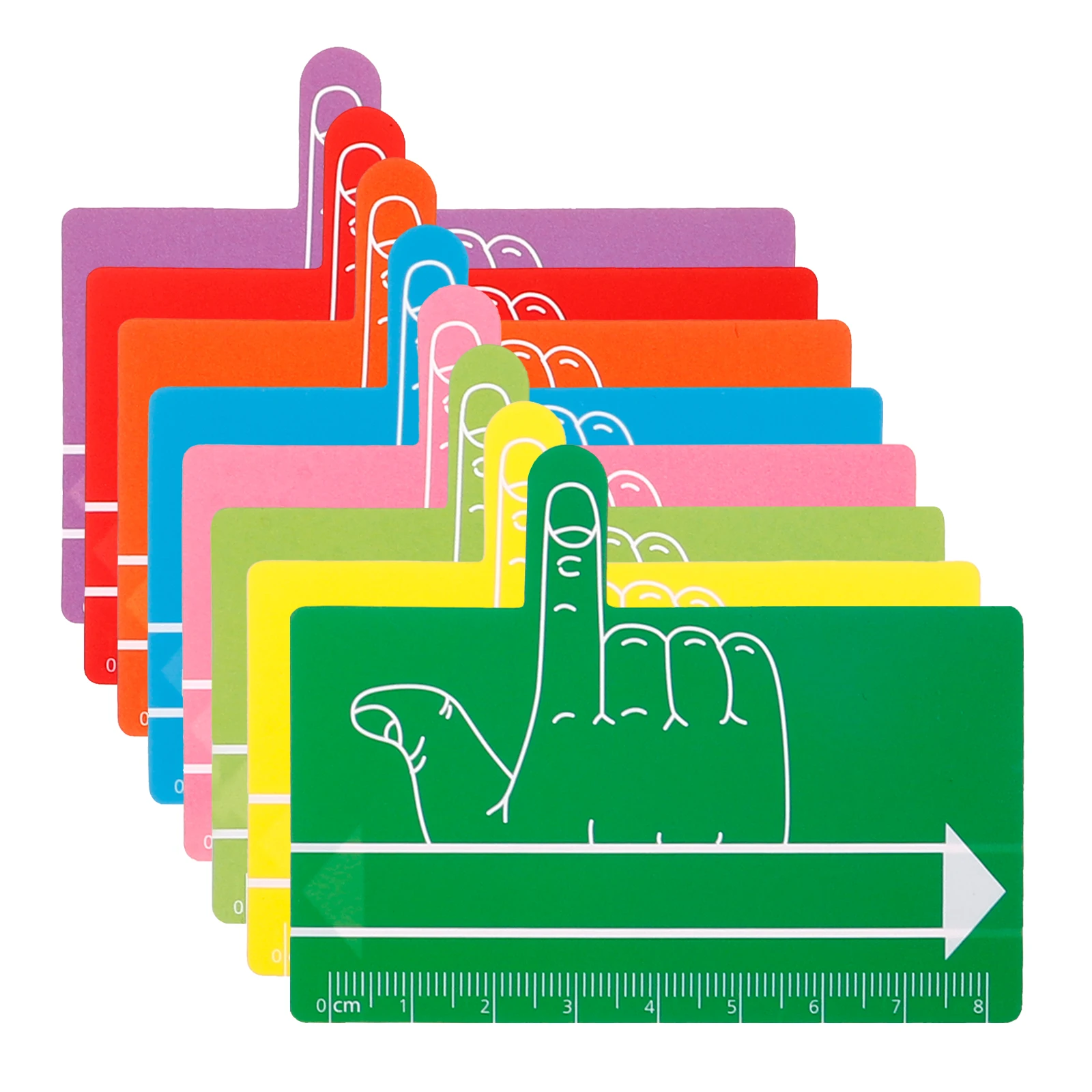 

8 Pcs Abs Bookmark Kids Reading Tool Dyslexia Supplies Focus Guide Finger Spacer Writing Tools Colored Tracking Strip