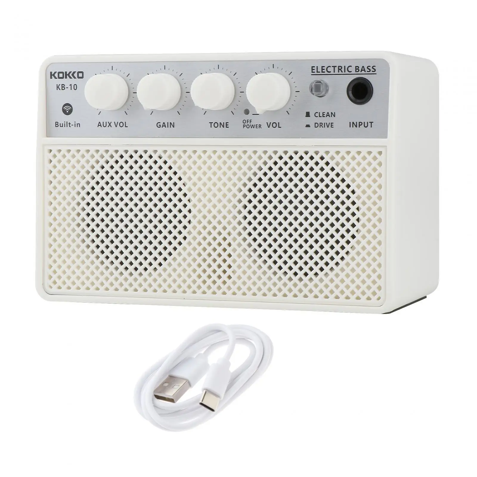 Electric Guitar Amplifier Rechargeable Microphone Inputs for Bass Guitar Guitar Effects Cabinet Bass Combo Portable Mini Speaker