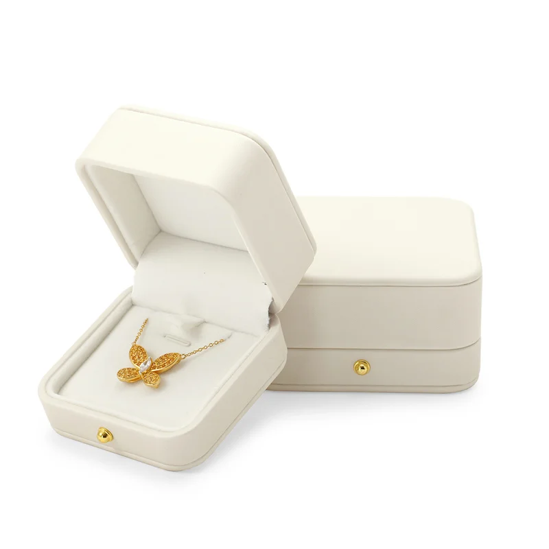 Кожаная коробка для колец Oirlv, белая шкатулка для драгоценностей, подарок для свадьбы, серьги, ожерелье, шкатулка, кулон, браслет, упаковочная коробка, органайзер для ювелирных изделий