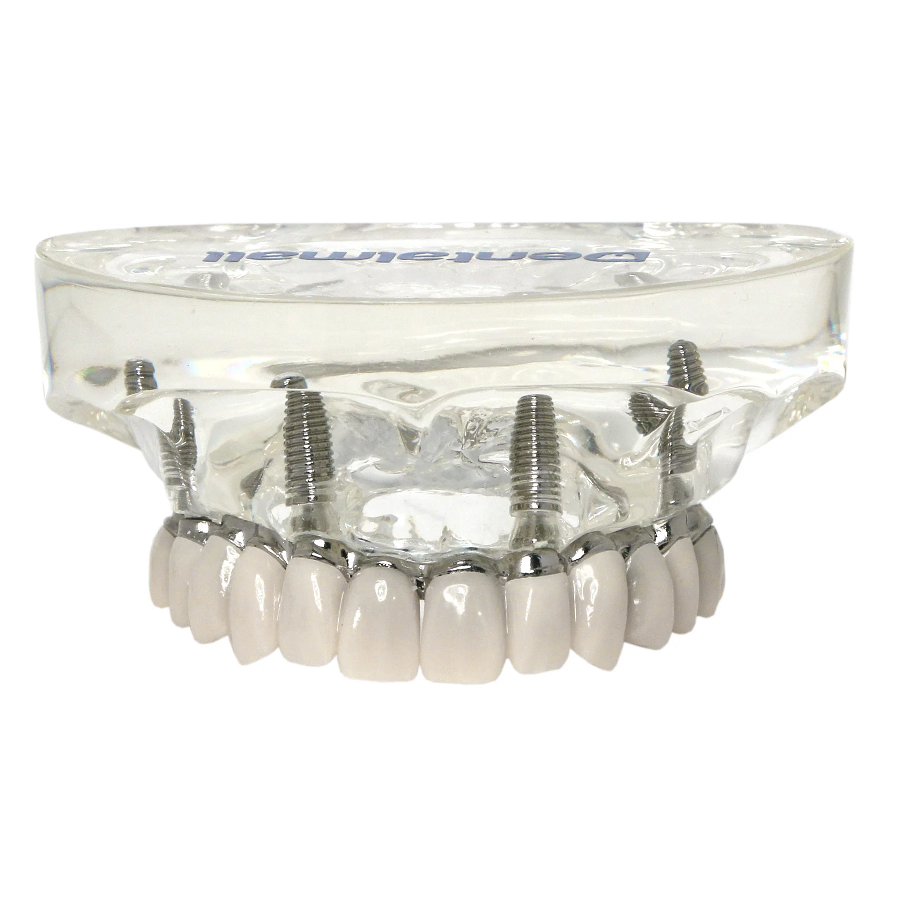 

Dental Implant Overdenture Typodont Model All-on-4 Clear Model Upper Jaw 4 Screws M6023