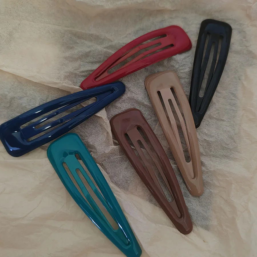 2pc Fashion and Minimalist 6.5cm Colorful Classic BB Hairpin Hair Side Clips for Girls Women Korean Hair Accessories
