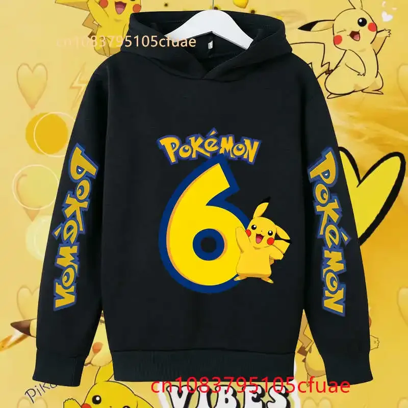 طفل الفتيان الخريف بيكاتشو عيد ميلاد البلوز الأطفال بلايز + السراويل Kawaii بوكيمون أرقام 1-12 هوديي مجموعة طفل ملابس الفتيات الملابس #2