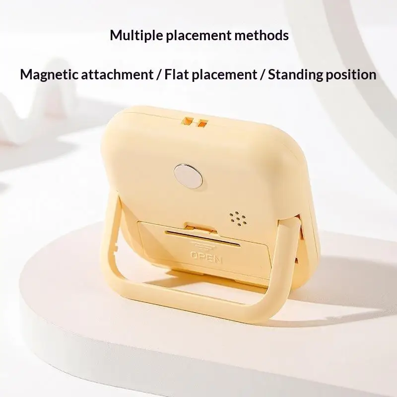 Square Digital Timer Magnetic Back Adjustable Alarm Volume Easy Operation for Cooking Baking Student Exam Preparation