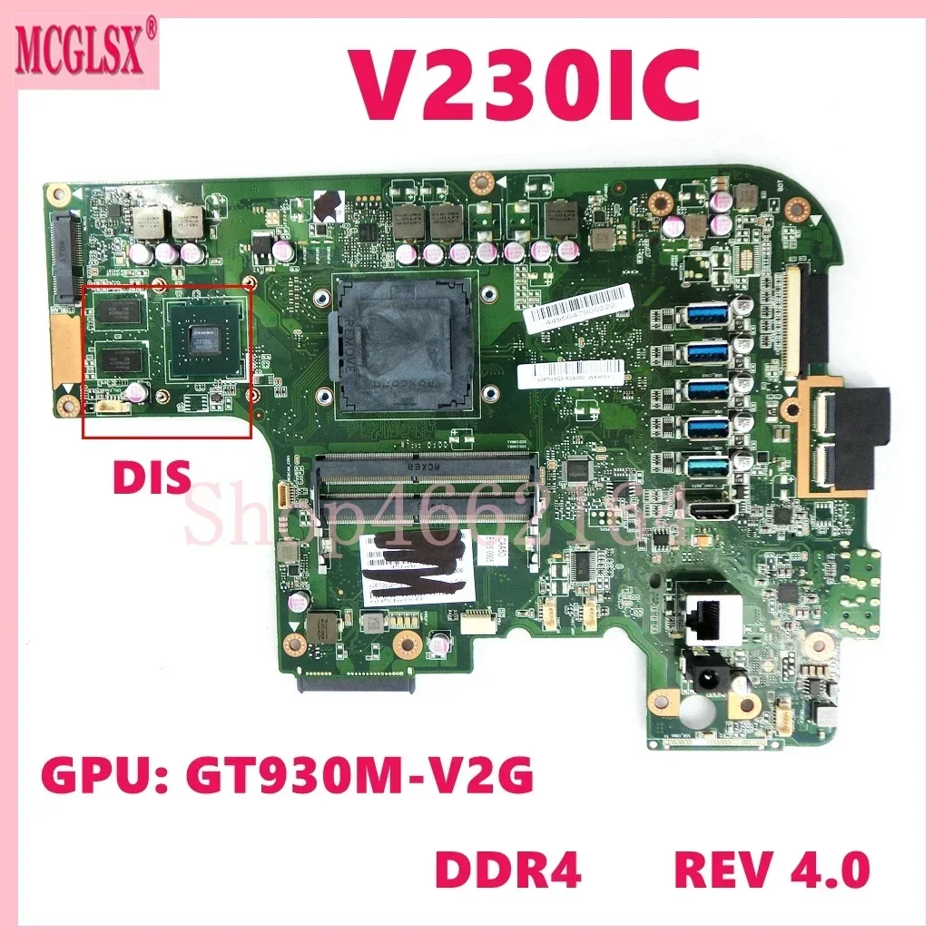 V230IC  With UMA or DIS  DDR4  REV 4.0 Motherboard For ASUS V230 V230I V230IC Mainboard 100% Tested OK