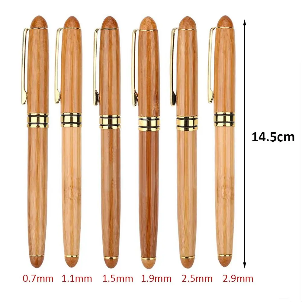 Bamboo Calligraphy Art Fountain Pen Broad Stub Chisel-pointed Nib 0.7mm-2.9mm Writing Tool