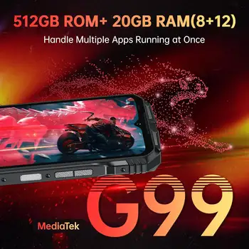 DOOGEE S118 Android 14 三防智慧型手機,20GB+512GB 存儲,10800mAh 電池/33W 快充,6.58 英寸 120Hz 刷新率屏幕,50MP+12MP 夜視攝像頭/G99 遊戲機制/4G 雙卡雙待/NFC 6 最佳銷售 智慧型手機 - №1