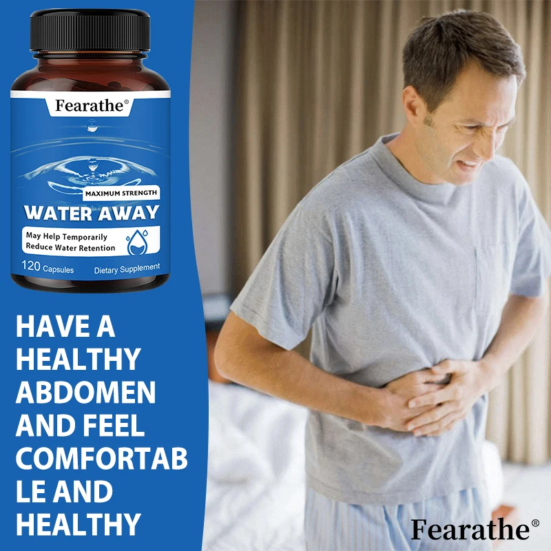 Natural Diuretic Water Away Capsules - 12 Active Ingredients for Edema & Bloat Relief, Kidney Cleanse & Weight Management