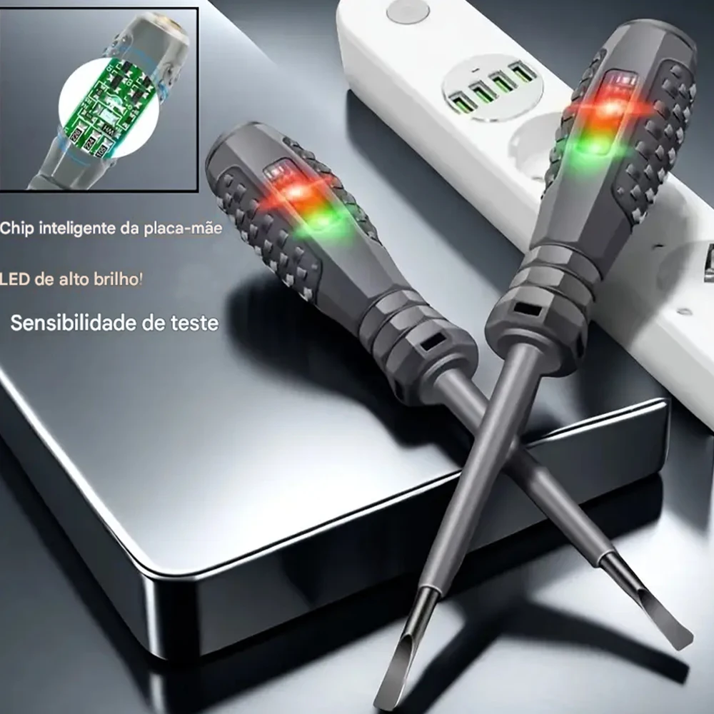 Chave de Fenda com Teste de Indução Sem Contato Magnética 2 em 1 para Notebook e Eletricista