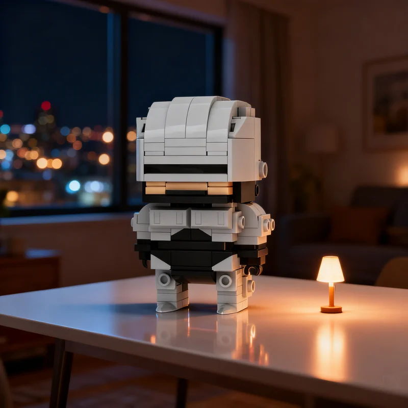 221 pièces MOC Brickheadz RoboCop Modèles de jouets Blocs de construction Architecture Cadeaux de Noël Briques Créatives Anniversaire Éducation Enfants