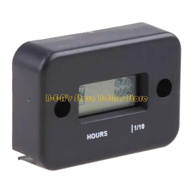 Y1AD Tach Vibration Hour Meter Hour Counter RPM Counter Waterproof, LCD Screen Operating Hour Meter for All ATV Petrol Engine
