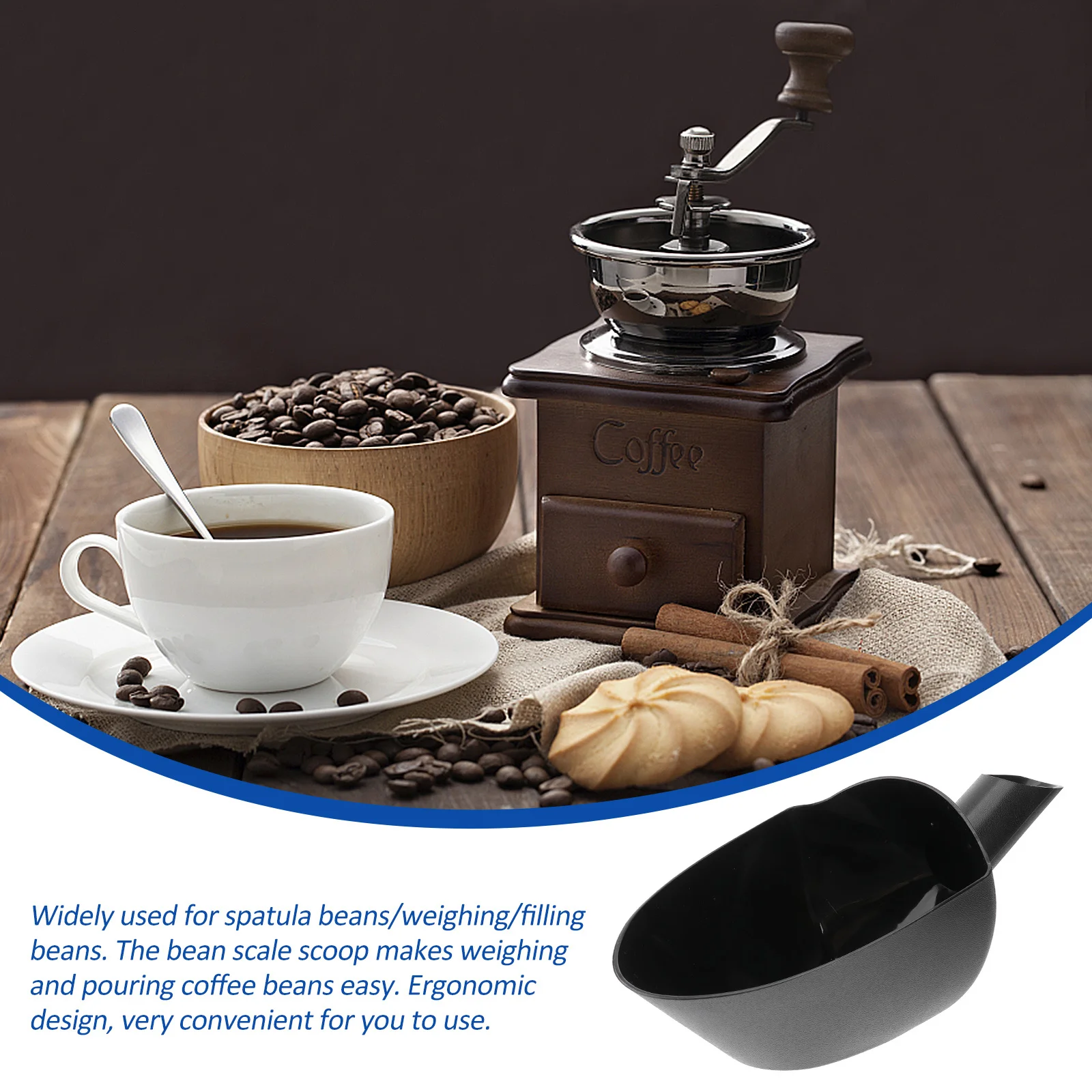 

Coffee Bean Scoop Large Capacity Lightweight Plastic Food Shovel For Home Cafe Shop Use Coffee Beans Scoop Tool