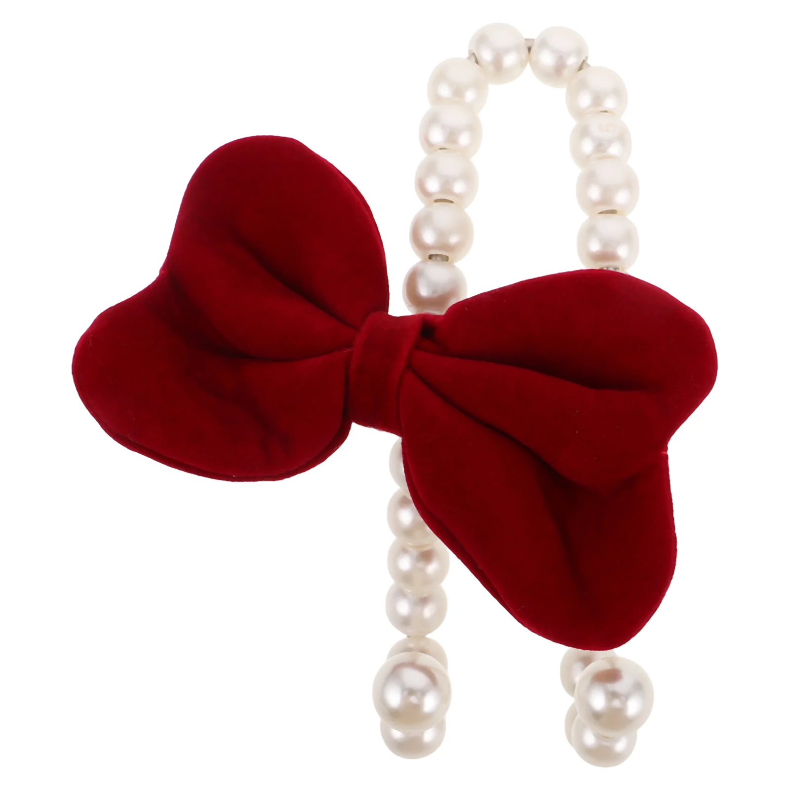 

Bow Artificial Pearl Car Seat Back Storage Hook for Purses Bags Rear Headrest Hanger Car Decorative Accessory Organizer