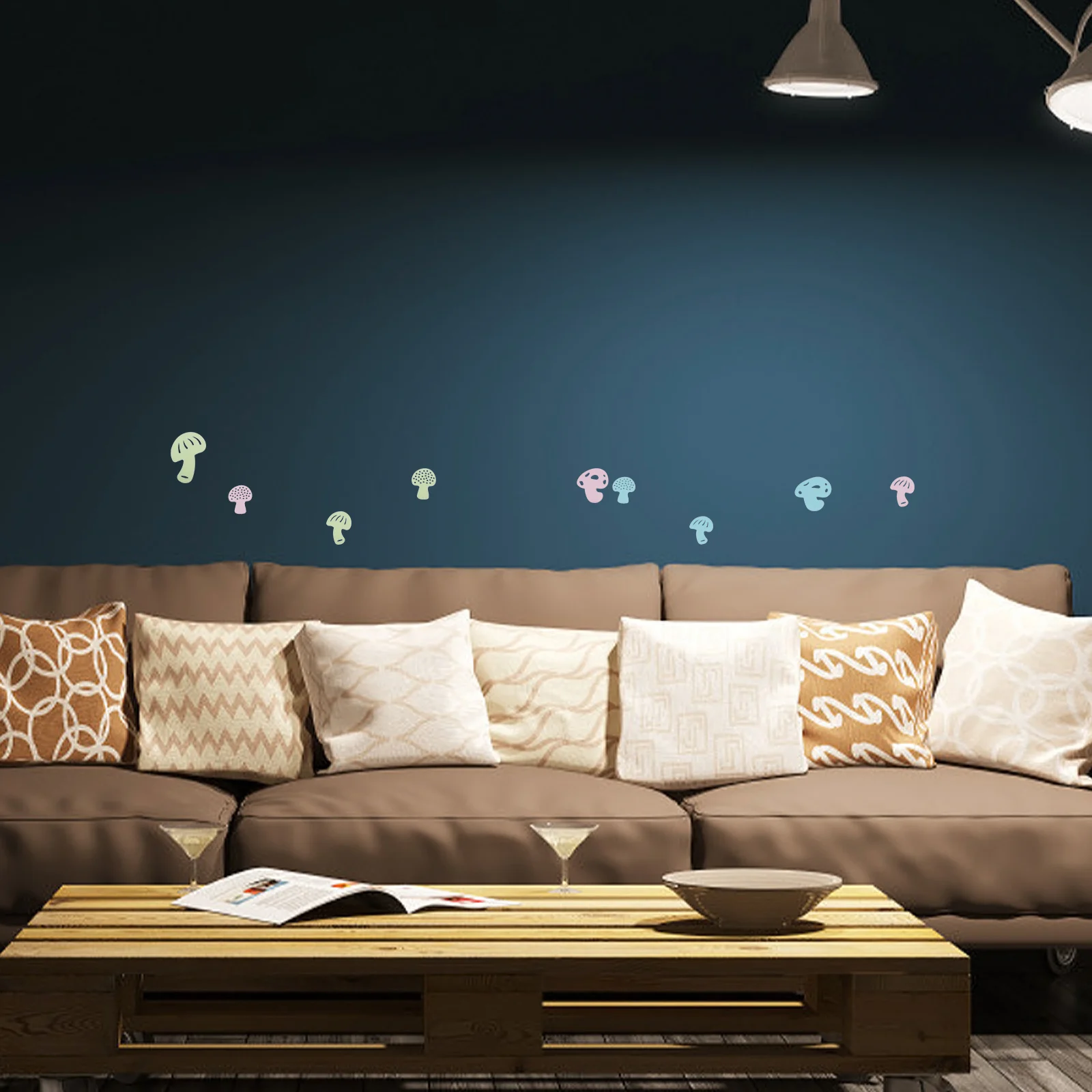 

36 Pcs Ceiling Luminous Mushroom Wall Sticker Child Glowing Stickers Resin Forest