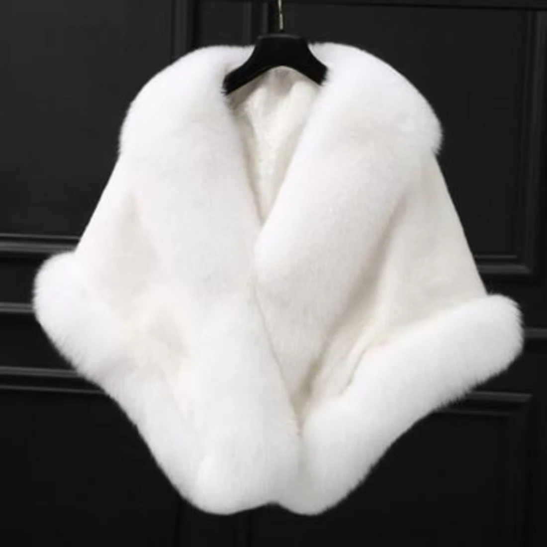 Scarf, shawl, thickened, fluffy faux fur, loose fashion items, winter wedding bridal warm jacket, multicolor party coat