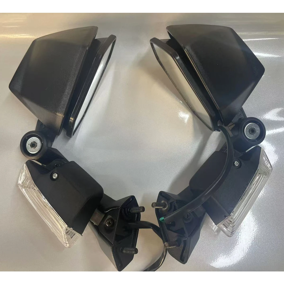 2pcs Black Left Right Motorcycle Rear View Mirrors For KAWASAKI NINJA ZX6R ZX-6R 2005-2008 2007 2006 ZX10R ZX-10R 2004-2010 2009