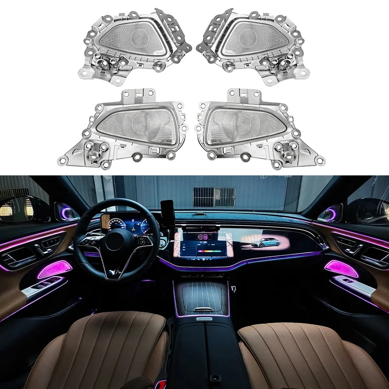 

(Marine shipping) W214 Front & Rear Doors Speaker Cover 64colors LED Ambient Light for Mercedes Benz E-Class 2024+ Door Audio Lu