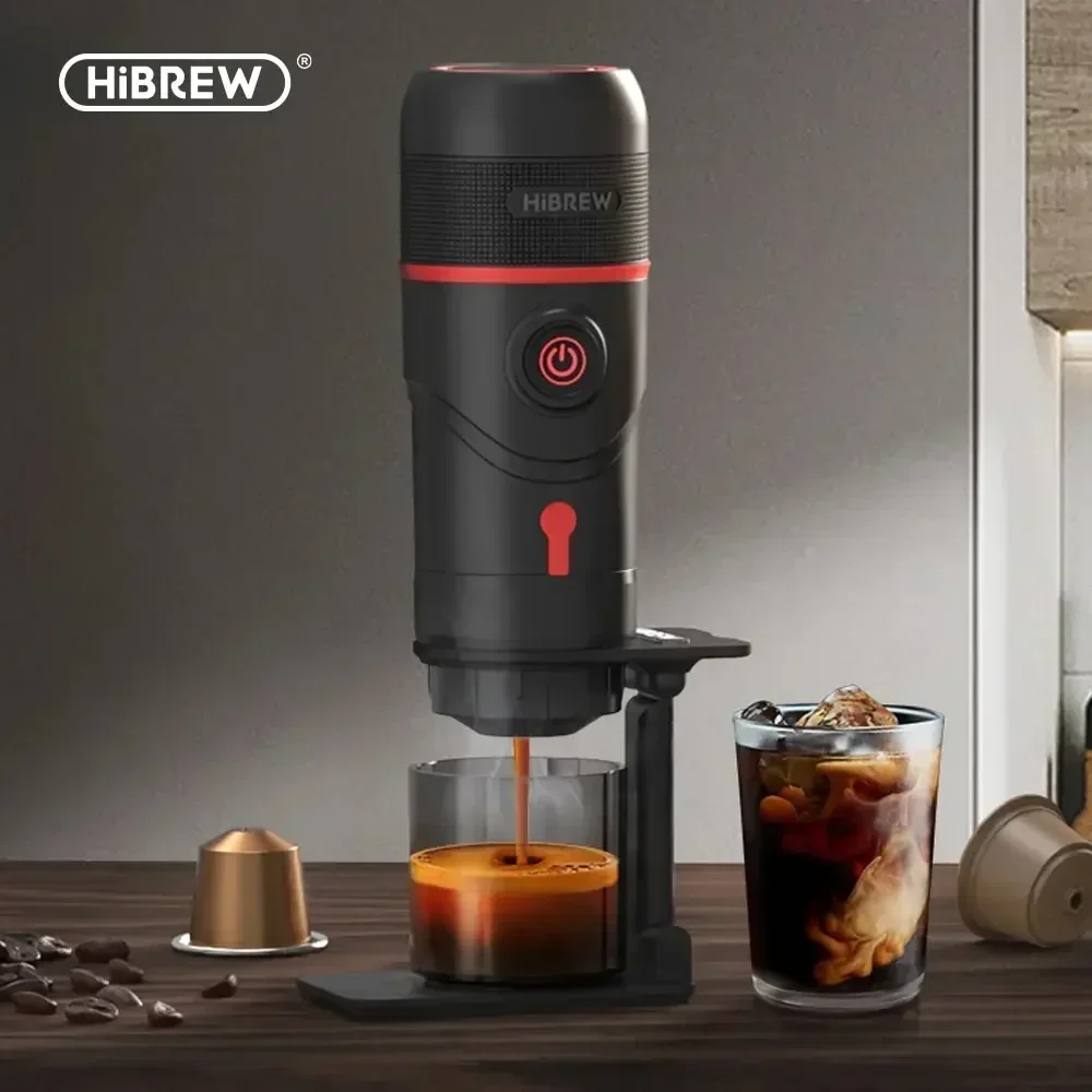 Hibrew tragbare kaffee maschine für auto & home, dc12v expresso kaffee maschine fit nexpresso dolce pod kapsel kaffeepulver h4