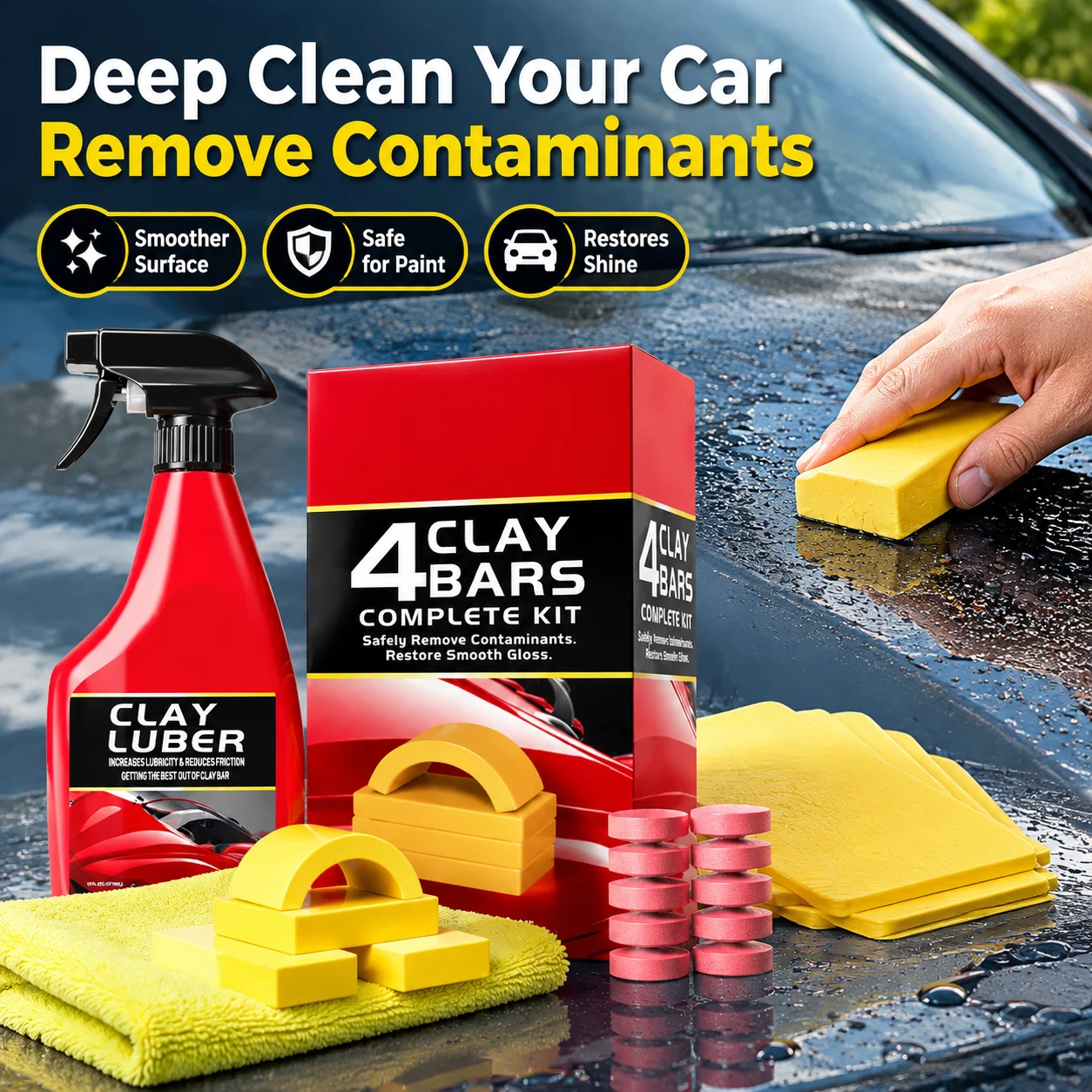 Kit de argila para limpeza pro - Clay Bar Lubricant avaliação e preço