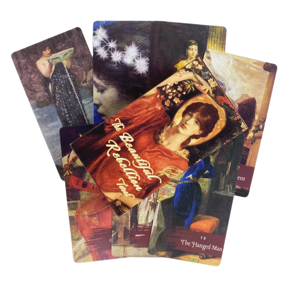 Las hermosas cartas de tarot Rebellian, una edición de adivinación con 78 cartas, visiones en inglés, juegos de mesa