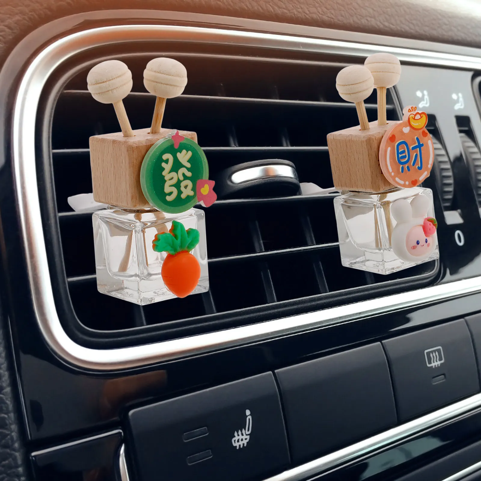 2pcs-car-essential-oil-diffuser-vent-clip-refillable-glass-perfume-bottle-freshener-aromatherapy-ornament-car-fragrance