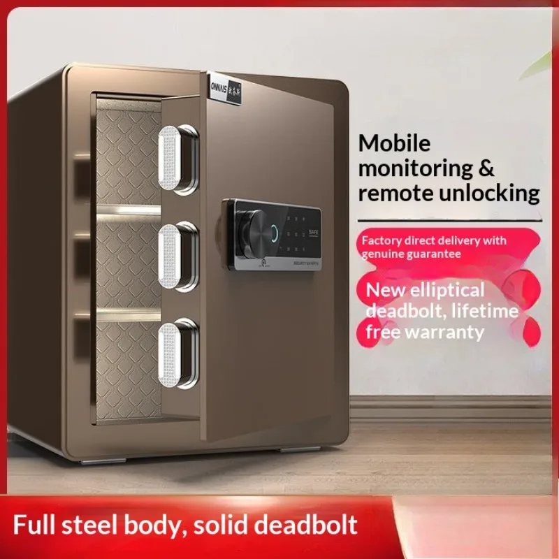 Mini Biometric Fingerprint Safe Box WiFi Digital Home Office Electronic Password Alarm Anti Theft Concealed Money Deposit