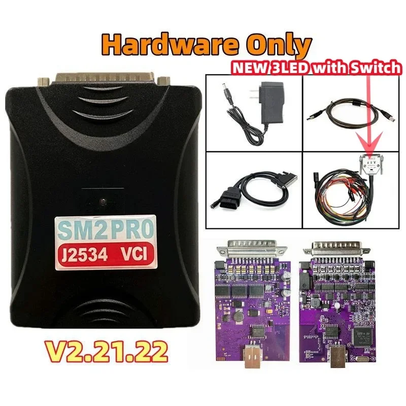 SM2Pro  J2534 VCI Pcm ECU Programmer V2.21.22 PCM TOOL