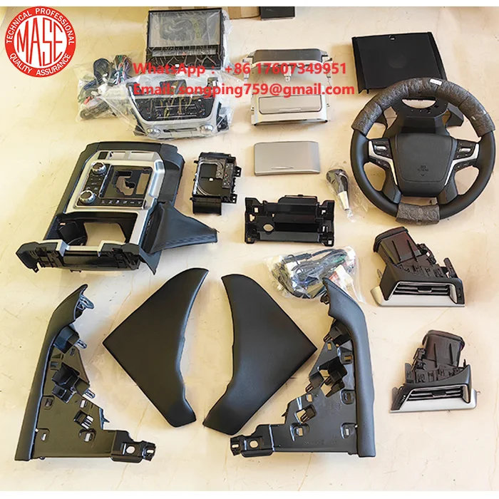 CZJF Interior Accessories Interior Kit for Land Cruiser LC200 2008-2015 Upgrade to 2021 Leather Customized Car Steering Wheel
