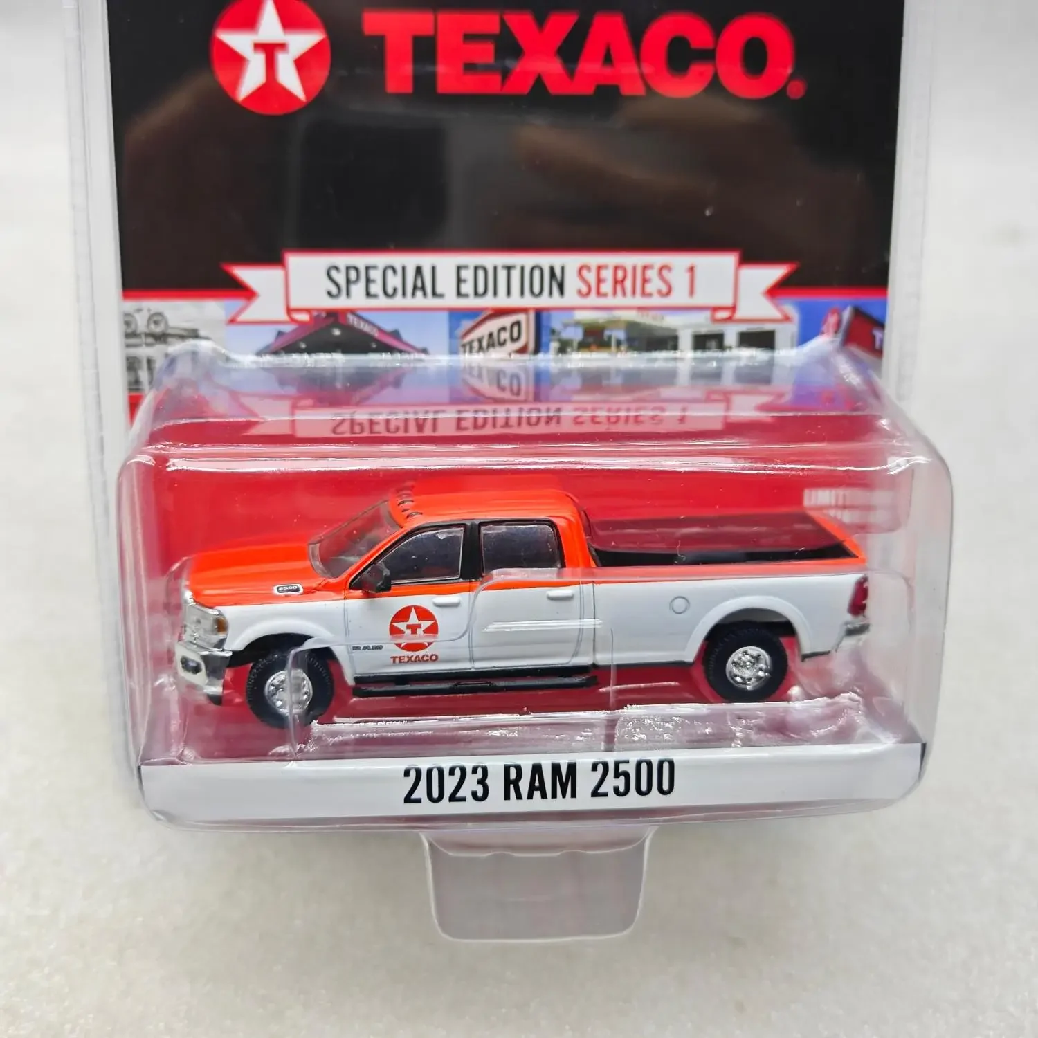 Zielony Model Samochodu Green Light 1:64 Texaco Special Edition Seria 1-2023 Ram 2500, Zabawki, Prezenty, Kolekcja, Model Samochodu Odlewany ze Stopu, Kolekcjonerski