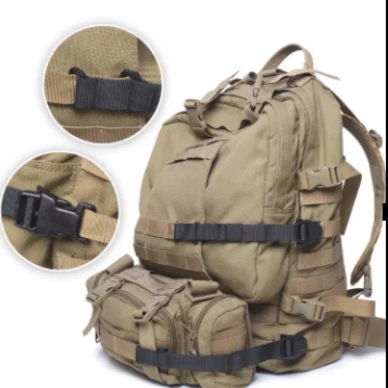 4pcs Molle System Webbing Straps Tactical Backpack Vest Adapter Belts Outdoor Sports Climbing Hiking Hunting Bags Chest Straps