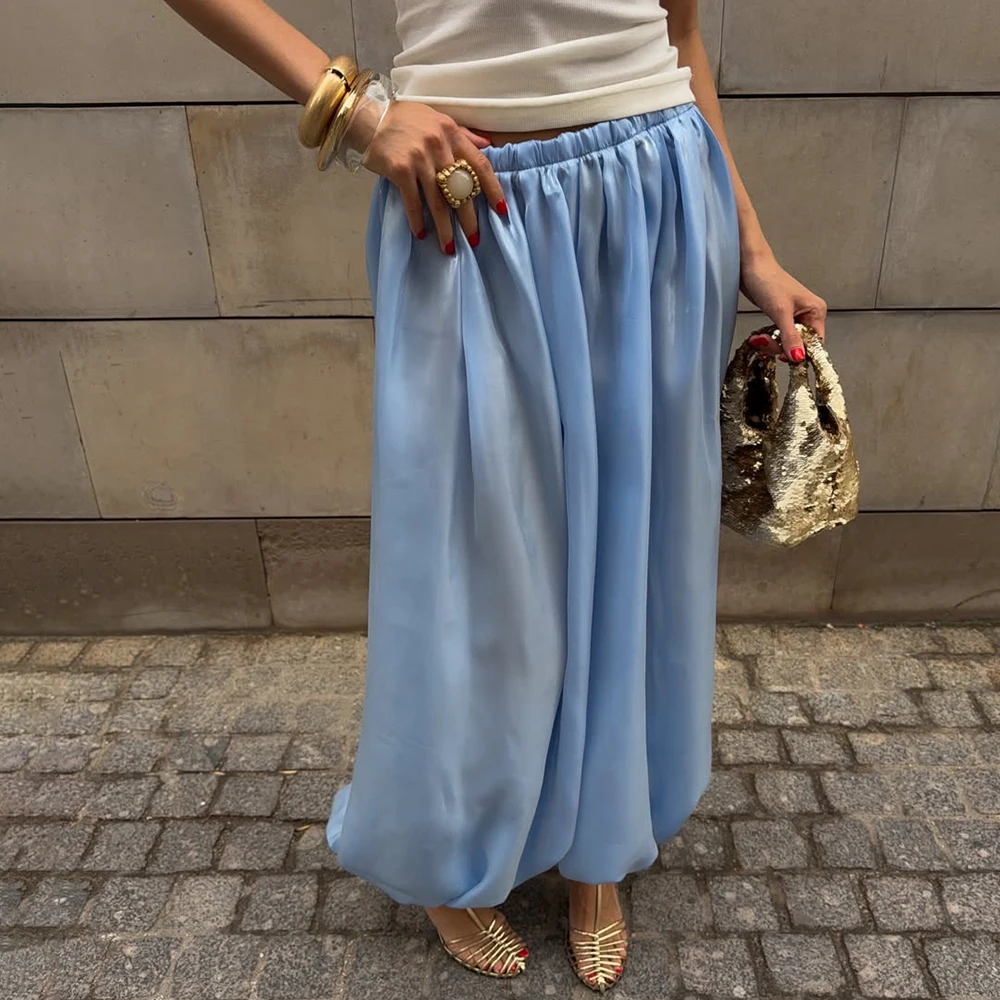 Pantalon décontracté élégant pour femme Talenza, coupe ample, patchwork uni, style vintage, idéal pour l'été et le quotidien, pantalon féminin tendance