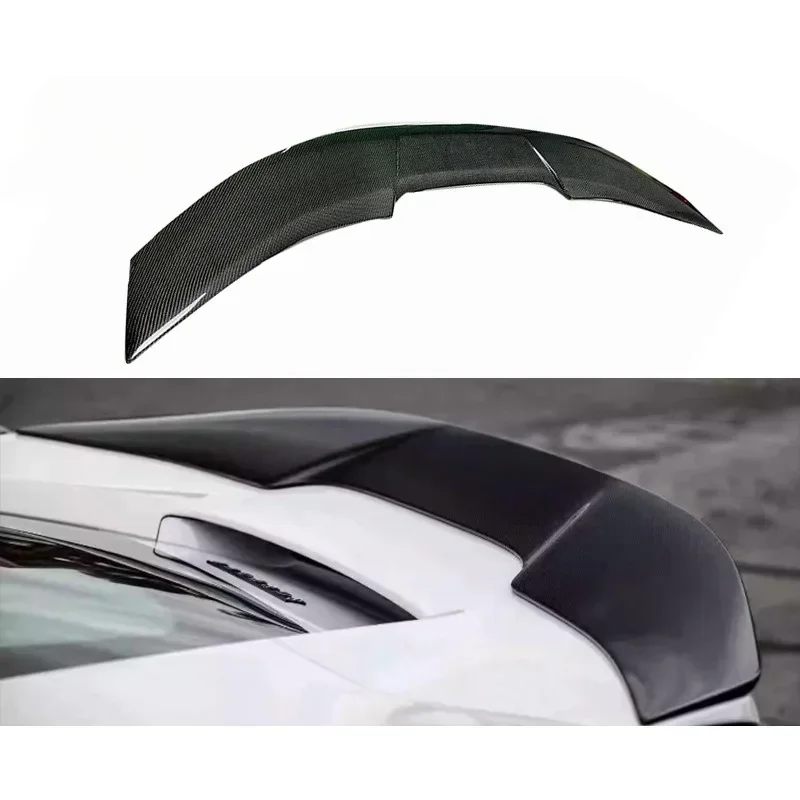 For Ferrari 488 2015-2019 Carbon Fiber V-type Tail Wing Fixed Wing Rear Turbulence Modification Automotive Parts Body Kits Trim