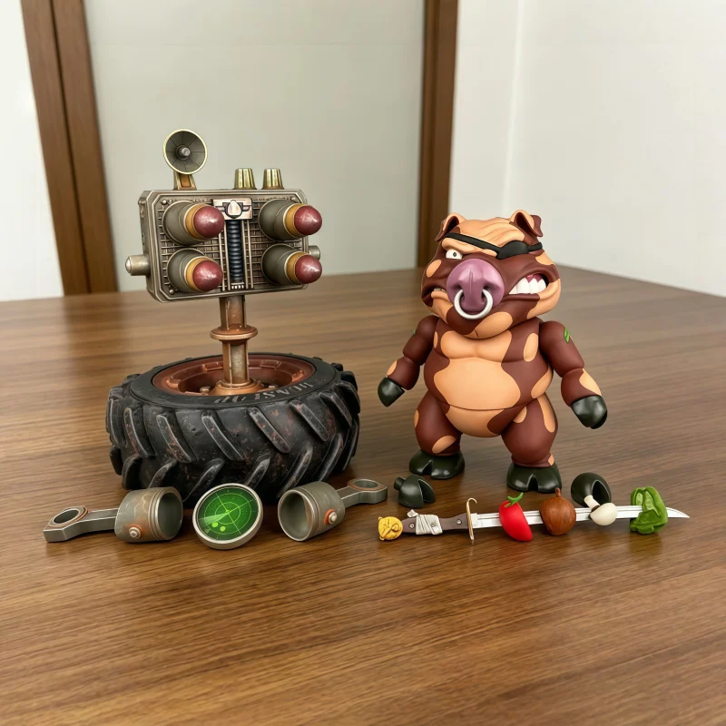 

In Stock Polyphonic The Barnstormers Barnyard Brawl Megalopolis Movable Animal Farm Classic Collectible Gift Series Ornaments