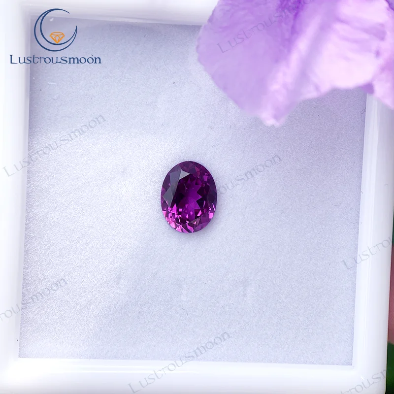 

Lab Grown Gemstone Purple Red Sapphire Color Loose Stones Oval Cut Selectable AGL Certificate Charms Beads for Jewelry Making