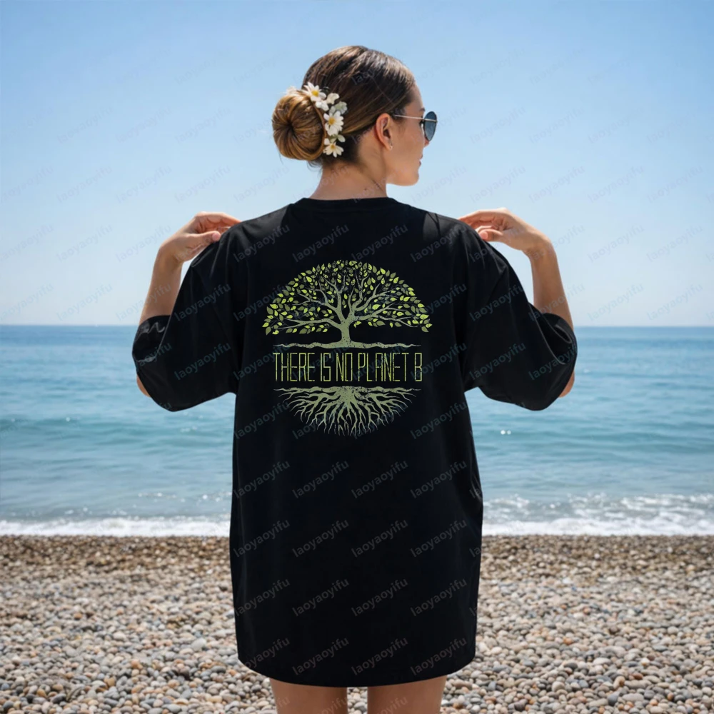 Planet World Nature Climate Change Earth Day T-Shirt Y2k Top Aesthetic Gothic Harajuku T Shirt Women Vintage High Quality Cotton