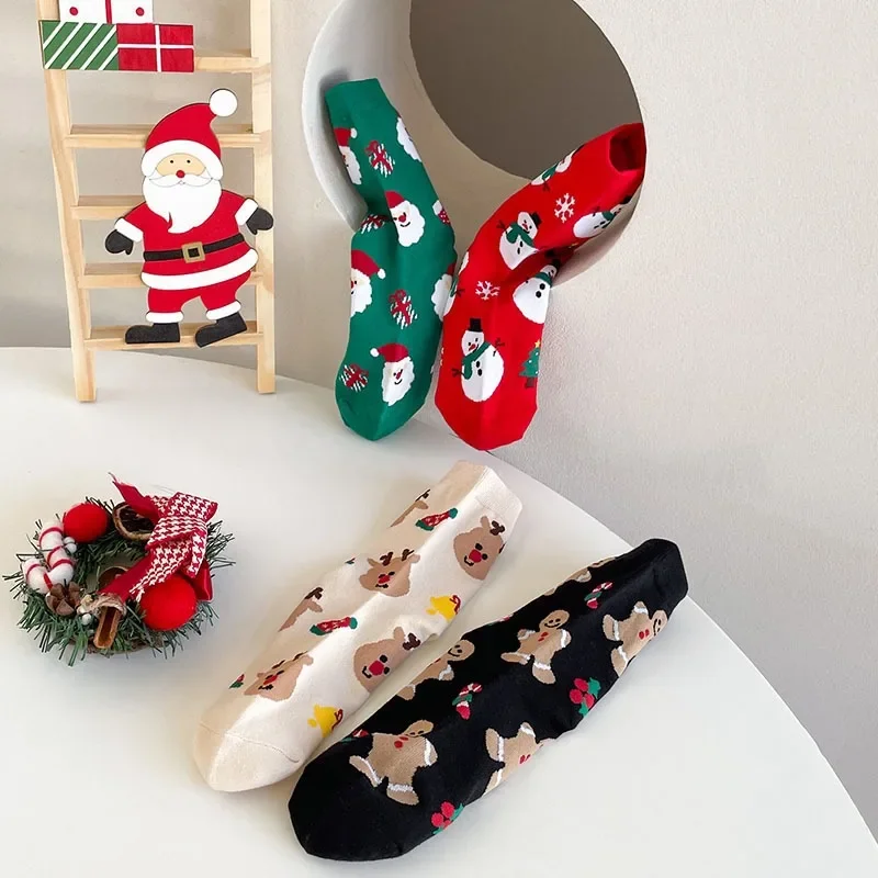 1 Pairs/Lot Children Girls Socks Christmas Socks for Kids Cotton 3-14 Years Comfortable Toddler Leg Warmers Boys Long Socks