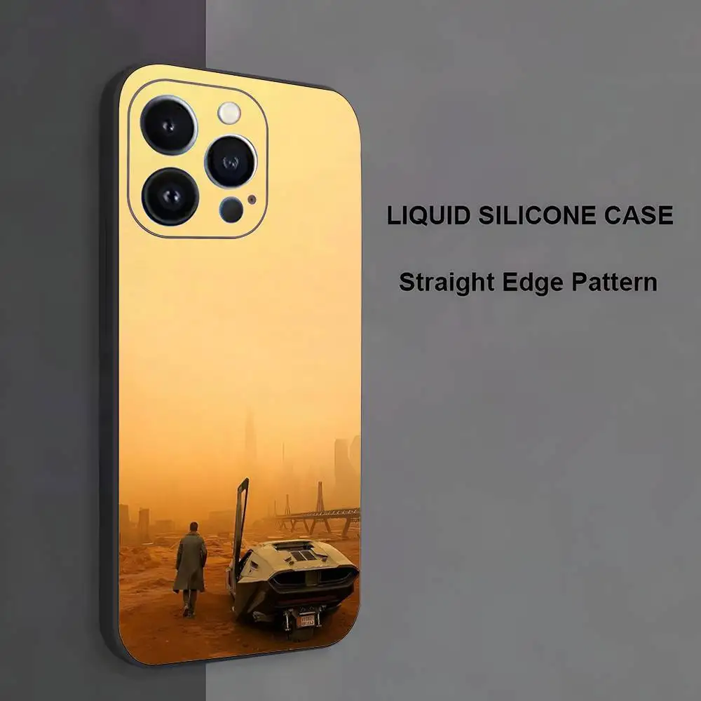 حافظة هاتف B-Blade R-Runner 2049 لهاتف iPhone 17,16,15,14,13,12,11,Pro Max,XS,X,XR,SE,Mini,8,7,غطاء أسود من السيليكون الناعم #3