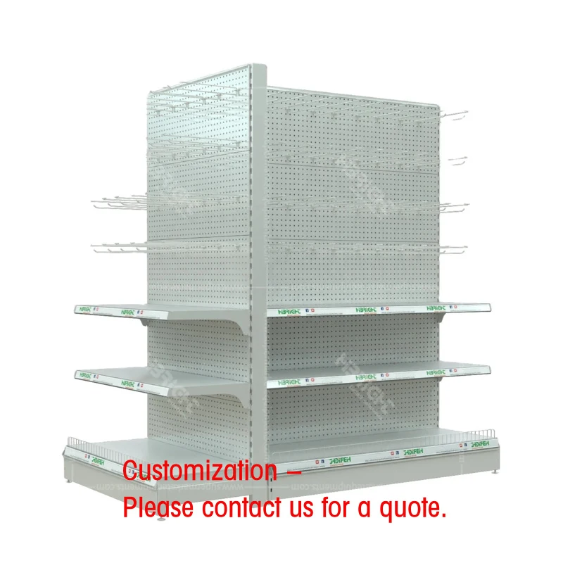custom.Customized Size Capacity Asian HB EU Heavy Duty Display Rack Single-Sided Supermarket Gondola Shelves Metal Design Custom