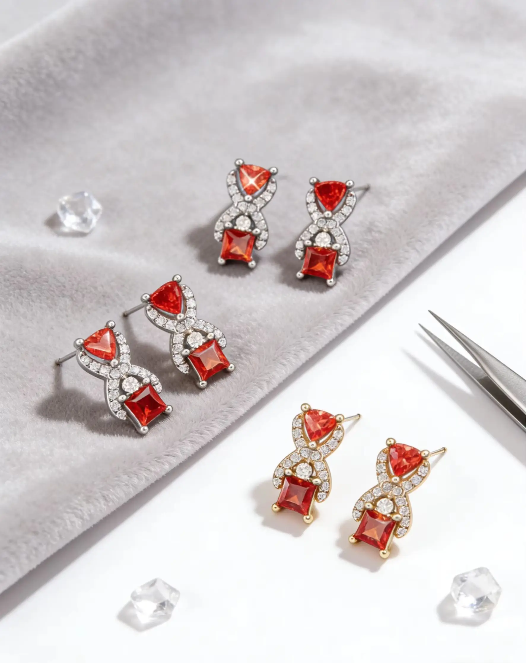 Original-Design-Sanduhr-Schmuck aus 925er Silber – rote Zirkon-Inlay, luxuriöser, exquisiter Stil, ideales Weihnachts-Geburtstagsgeschenk für Sie