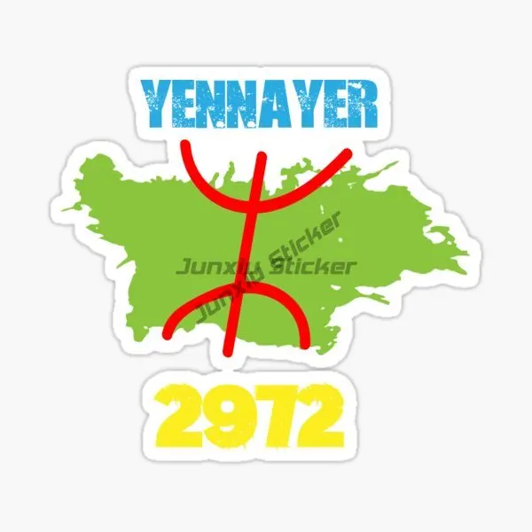 

Berber Berbers Kabyle National Flag and Emblem for Bike Motorcycle Laptop Car RV SUV Vinyl Self-adhesive Car Sticker