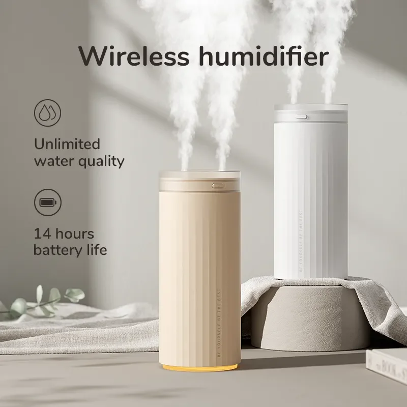 JISULIFE Small Humidifiers 500ml Desk Humidifier Night Light Function Quiet Operation Electric Aroma Diffuser Air Car Humidifier