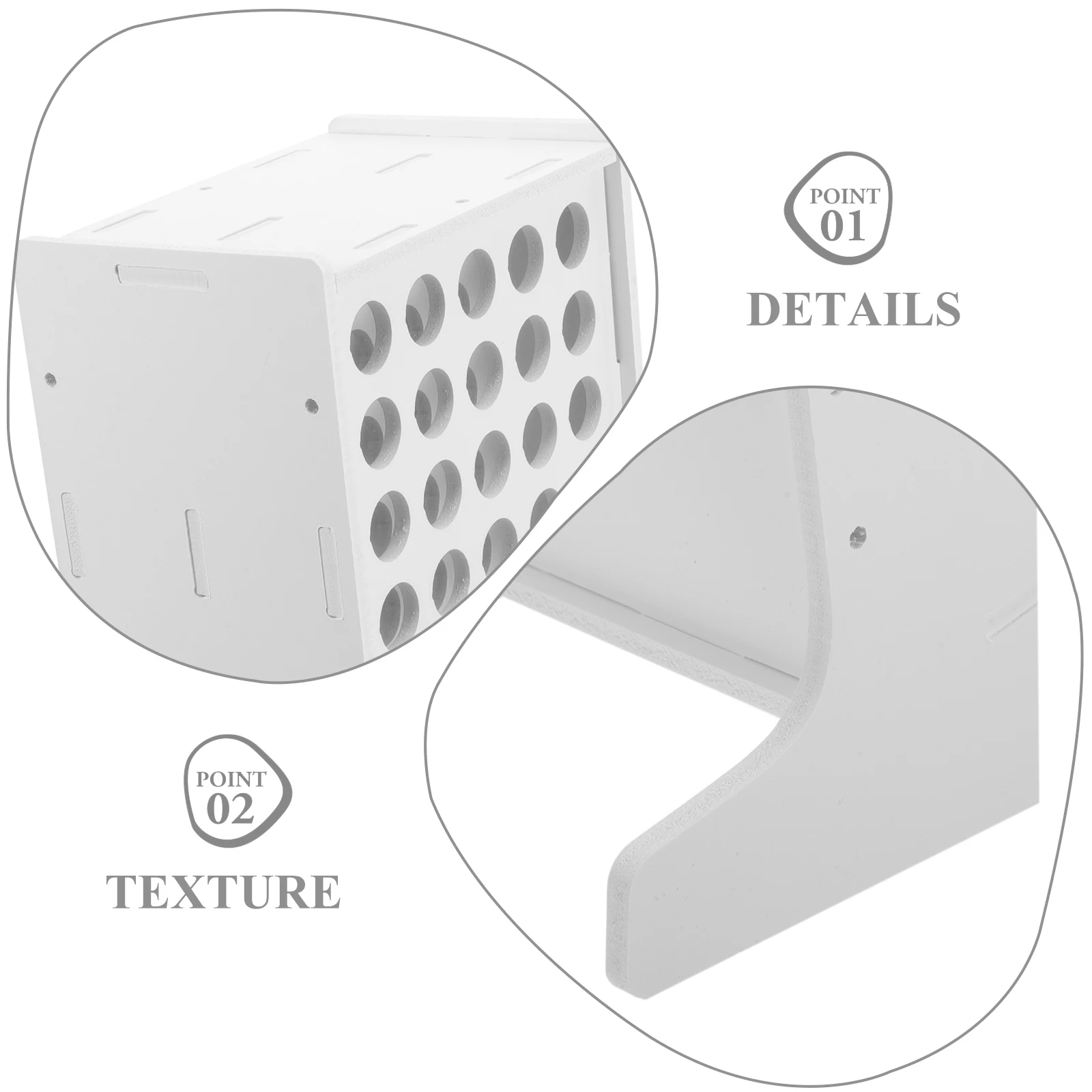 Pen Storage Box 12 Slots White Desk Organizer Marker Caddy Stationery Rack Multi Functional Holder Box for Office School